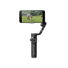 Mobile phone held on the DJI Osmo gimbal with different operational buttons