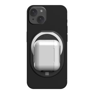 Porcupine AirPack AirPods MagSafe Holder with AirPods connected to iPhone