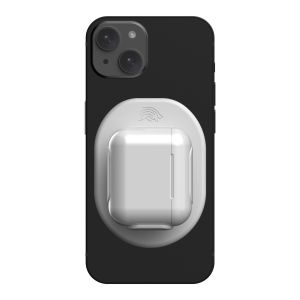 Porcupine AirPack AirPods MagSafe Holder with AirPods connected to iPhone