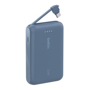 Belkin 10 000 mAh 20W Power Bank with USB-C Integrated Cable and USB-C port - Blue