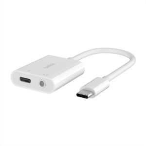 Belkin RockStar 60W 3.5mm Audio + USB-C Adapter - White