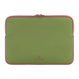 green sleeve with red outline and zip