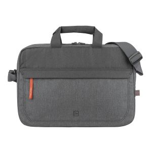 bag with different zip compartments and shoulder strap and handle on the top