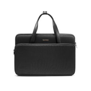 bag with two zip compartments and handles at the top