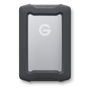 front view of hard drive with aluminium enclosed 