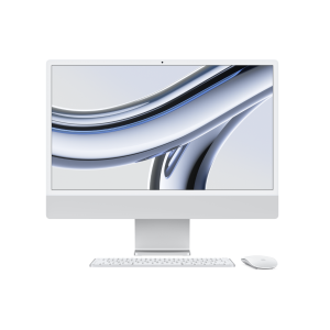 Silver iMac 24-inch 4.5k Retina Display Screen