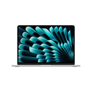 Silver Open MacBook Air showing the 13.6-inches (diagonal) MacBook Air Screen