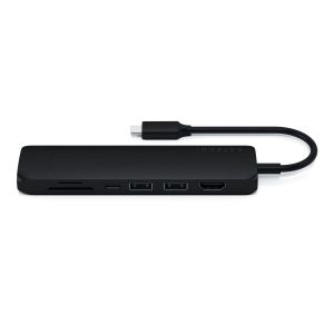 Satechi Slim Multiport with Ethernet Adapter - showing the ports